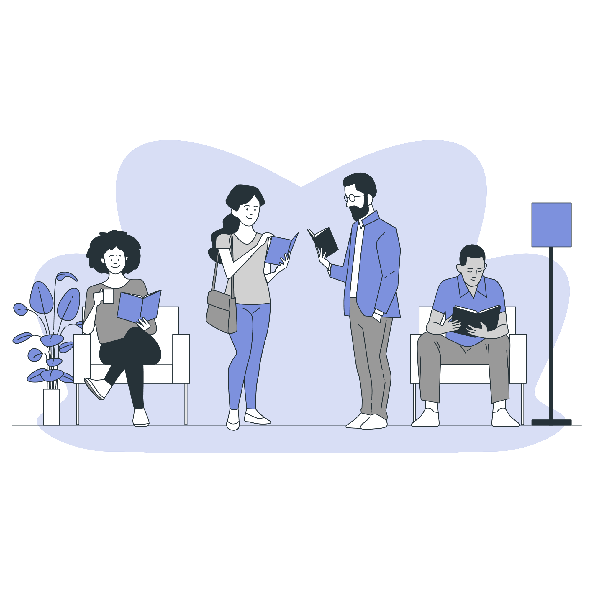 Reading Book Illustration